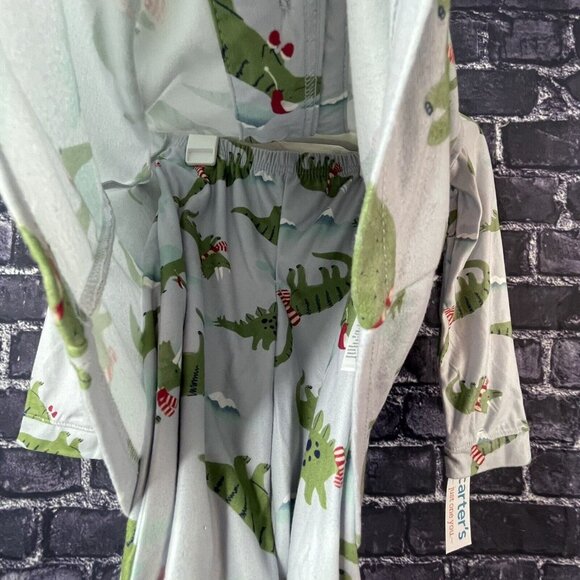 Just One You 5T Dinosaur Winter Christmas Pajama By Carters PJ 2-pc Set - Picture 9 of 12